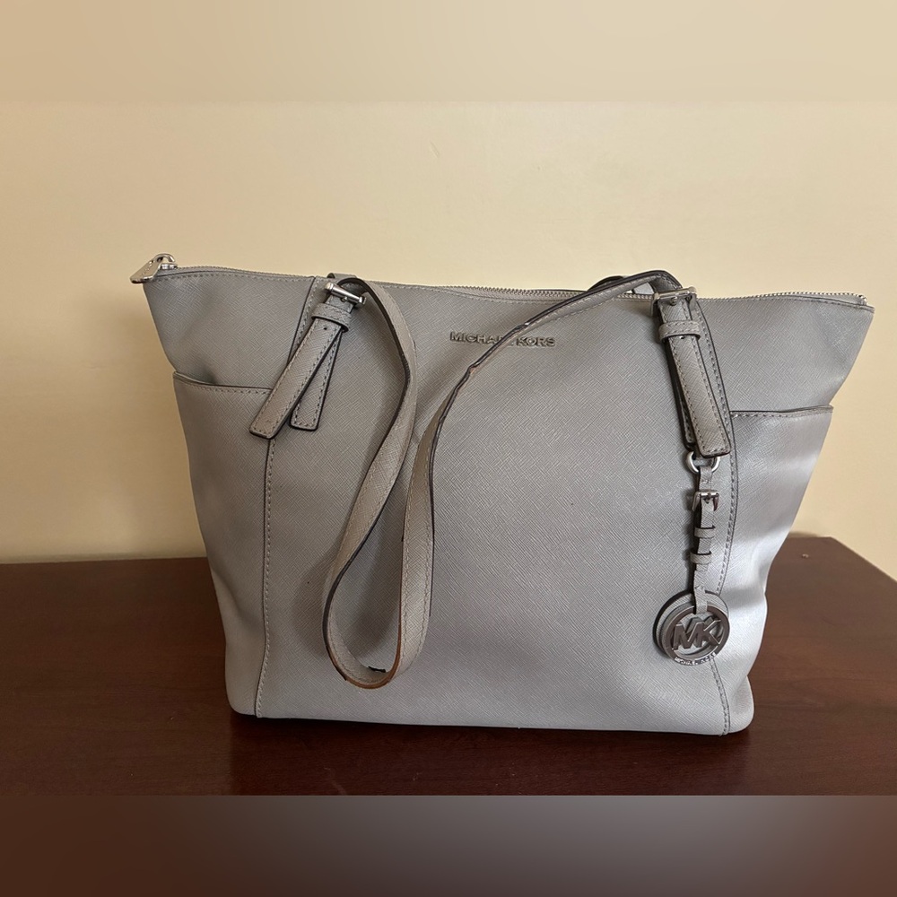 Michael Kors Light Gray Tote Bag